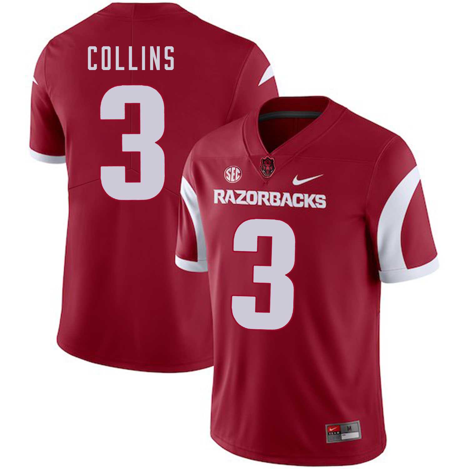 Arkansas Razorbacks #3 Alex Collins Red College Football Jersey